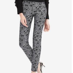 Banana Republic Dress Pants Black Flowers